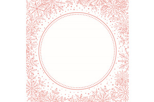 Winter Vector Frame With Arabesques, a Pattern Graphic by FineArtStudio