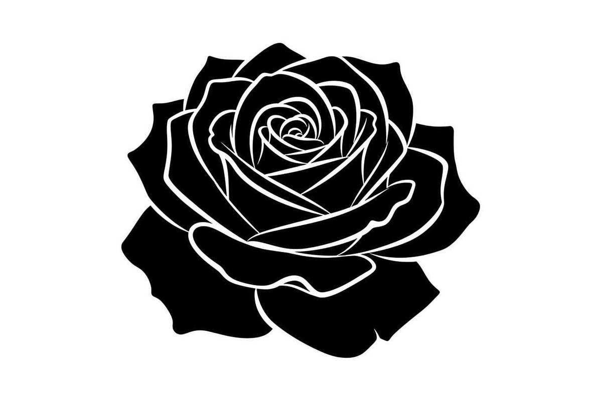 50 Black Rose Silhouette Vector Bund, an Illustration by Gaye Art (Photo 14 of 51)