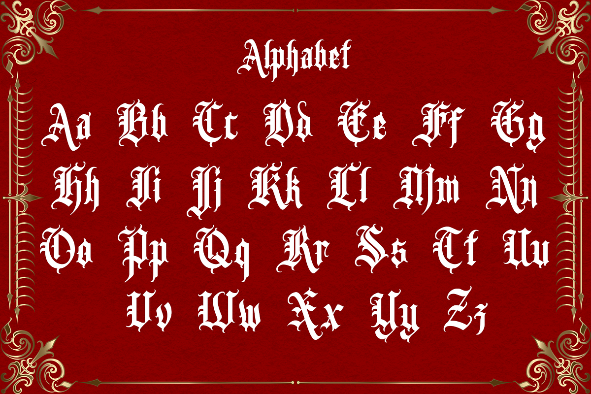 Shention Blackletter, a Blackletter Font by dansdesign (Photo 2 of 8)