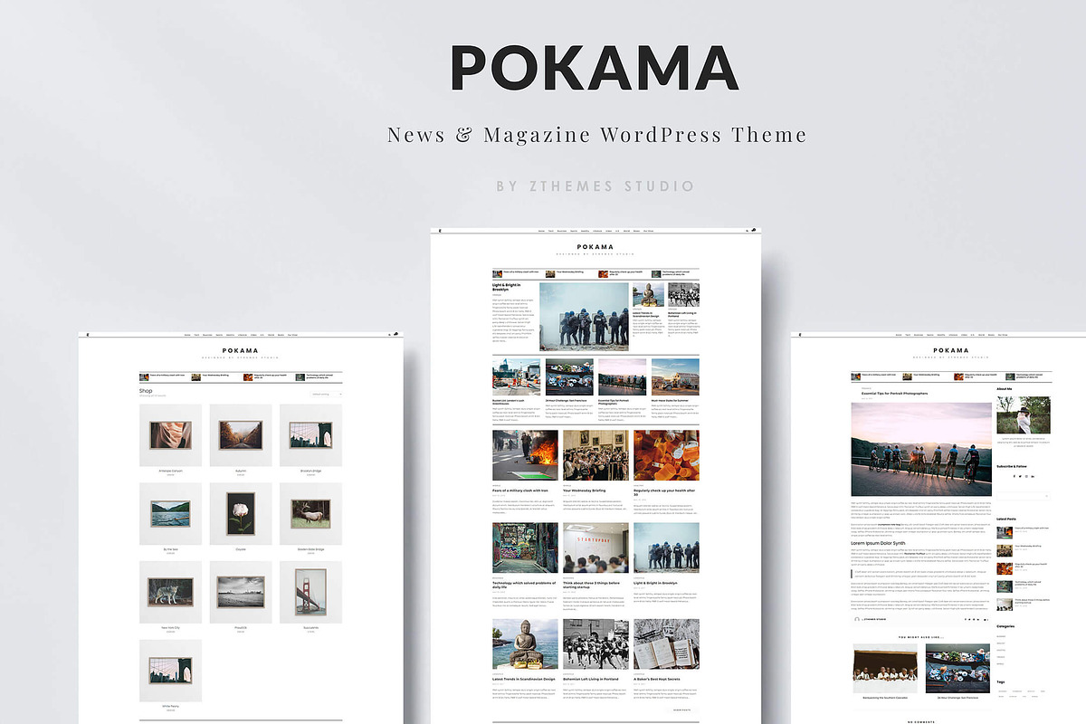 Pokama – News & Magazine WordPress, a WordPress Template by ZThemes.net (Photo 1 of 2)