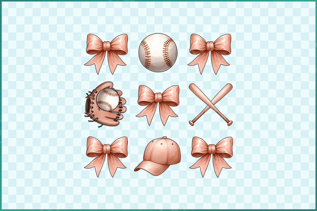 Pastel Rose Gold Baseball Coquette, an Object Graphic by SharpMarketplace (Photo 1 of 6)