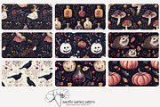 70 purple Halloween seamless pattern, a Pattern Graphic by Poppy Lane Studio (Thumbnail 2 of 10)