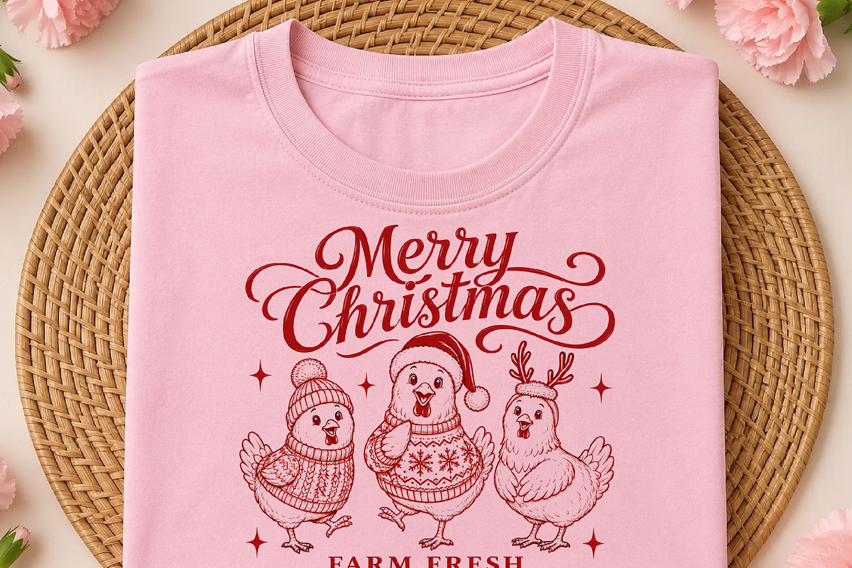 Funny Christmas Chicken PNG, a Seasonal Illustration by DreamCafeArt (Photo 2 of 7)