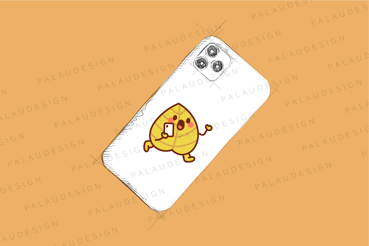 Cute Kawaii Autumn Leaf Character, a Seasonal Illustration by Palau (Photo 3 of 12)