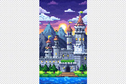 Castle Pixel Art Background, a Background Graphic by minhm2m (Thumbnail 11 of 12)