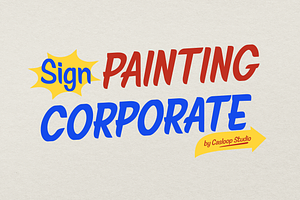 Sign Painting Corporate Font, a Sans Serif Font by Casloop Studio