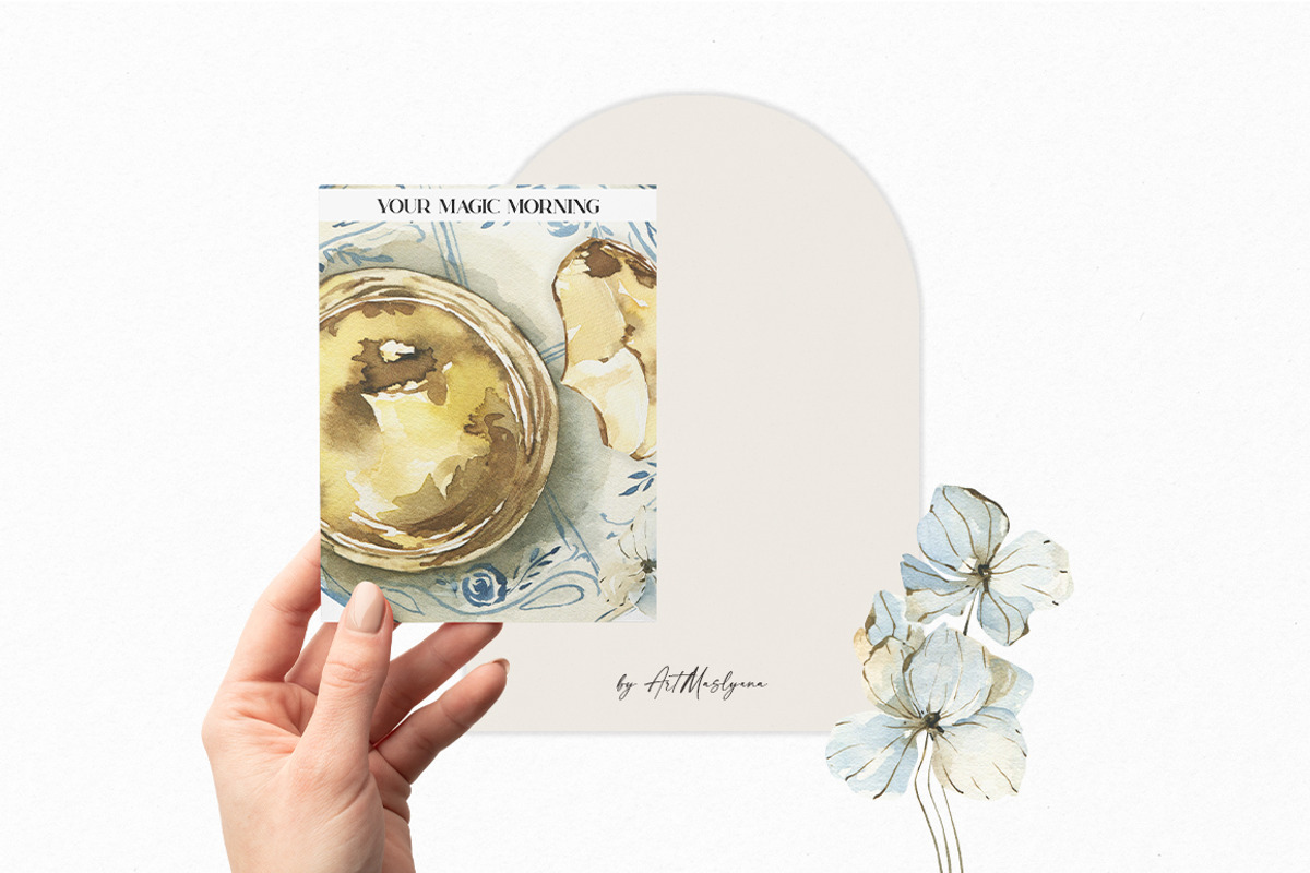 Watercolor Morning clipart., an Object Illustration by ArtMaslyana (Photo 3 of 6)