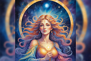 Celestial Tarot Card AI Prompts, a Background Graphic by Design Laz (Thumbnail 5 of 7)