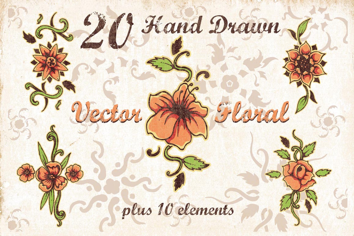 Hand Drawn Vector Floral