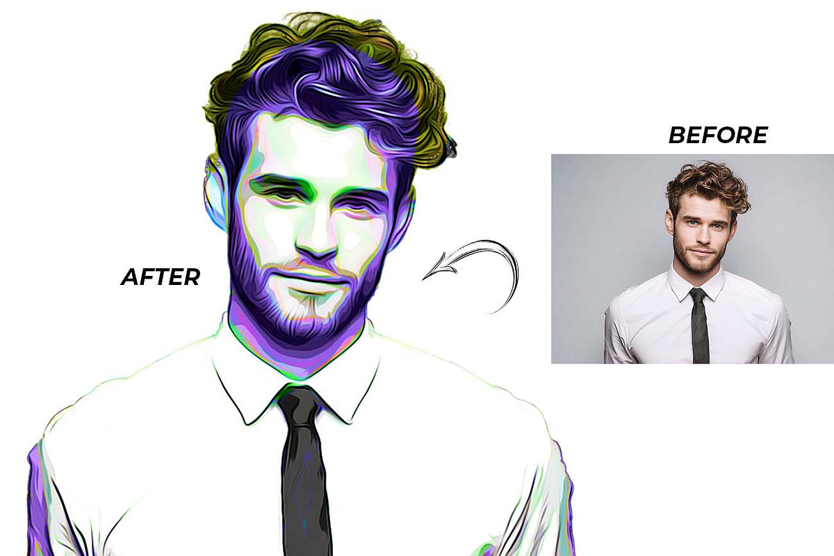 Neon Abstract Portrait FX, an Action Add-On by Studio Retouch (Photo 10 of 13)