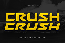CRUSH - Racing Car Modern Font