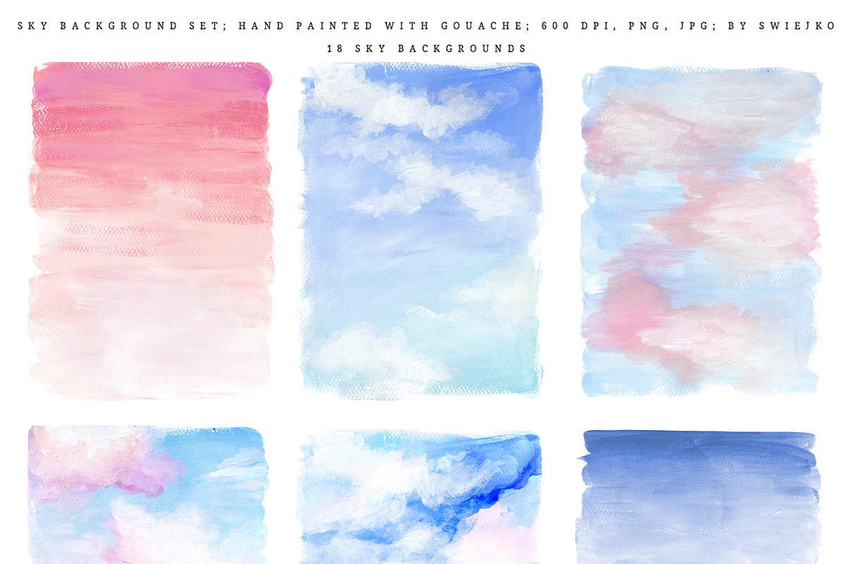 Sky Background, clouds, sunset, a Texture Illustration by swiejko (Photo 2 of 4)