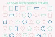 Scalloped Shapes Procreate Brush Set, a Brush Add-On by AngelfishCreative (Thumbnail 4 of 5)