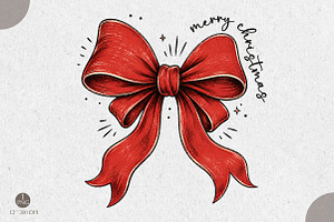 Merry Christmas Png, Christmas, a Seasonal Illustration by Libby Wishes