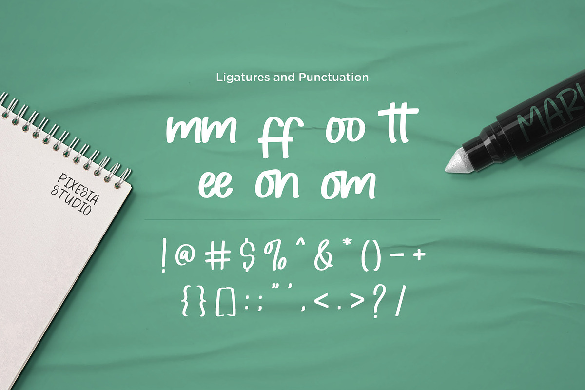 Blank Notes Handwritten Marker Font, a Font by Pixesia Studio (Photo 14 of 15)