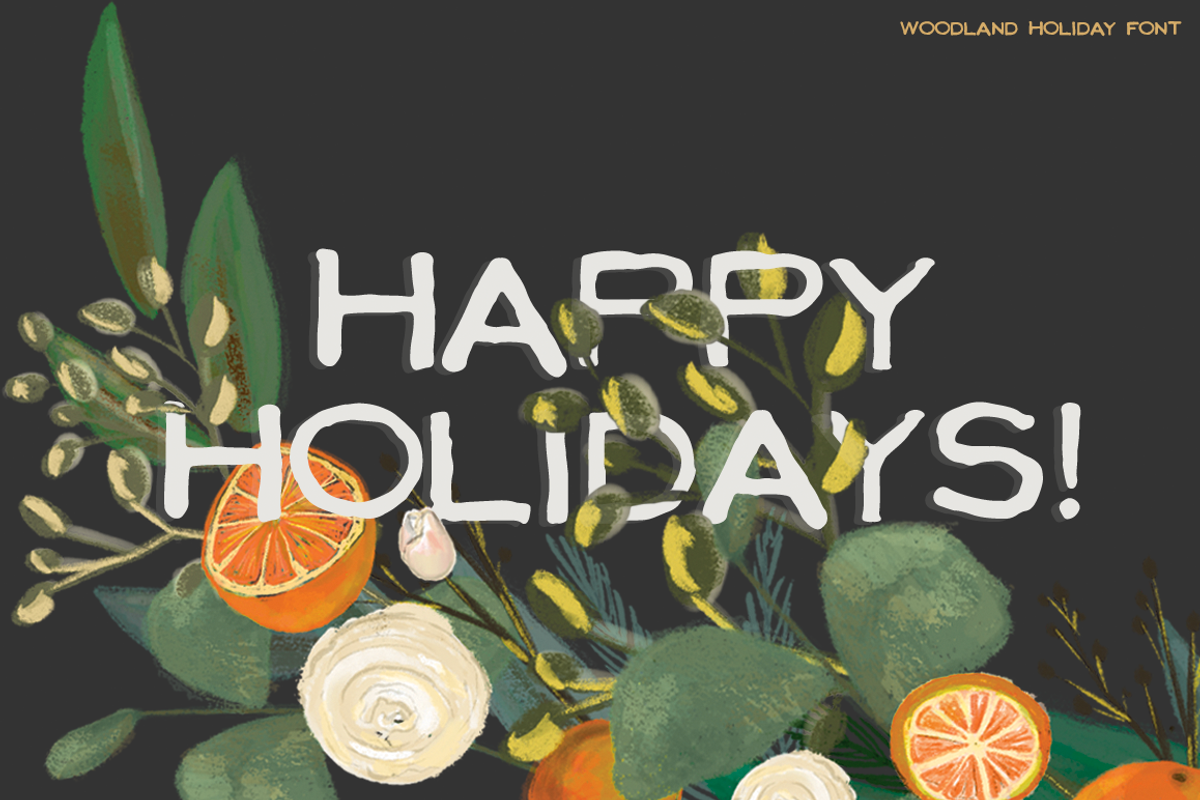 Woodland Holiday Font preview 5