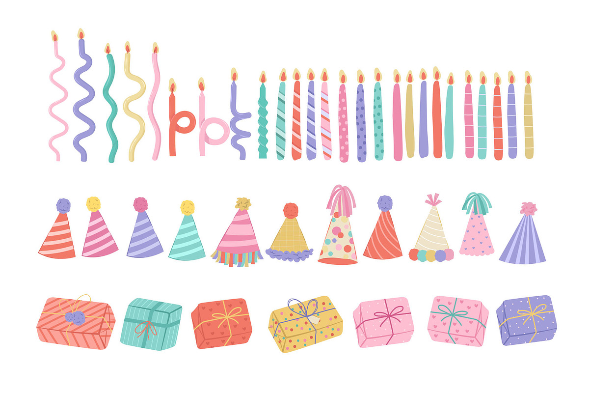 Birthday Party Bundle Illustrations, a Background Graphic by CreativeChristiana (Photo 13 of 17)