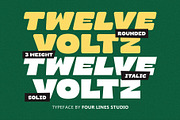 Twelve Voltz – Solid & Rounded Font, a Font by Four Lines Std. (Thumbnail 1 of 10)