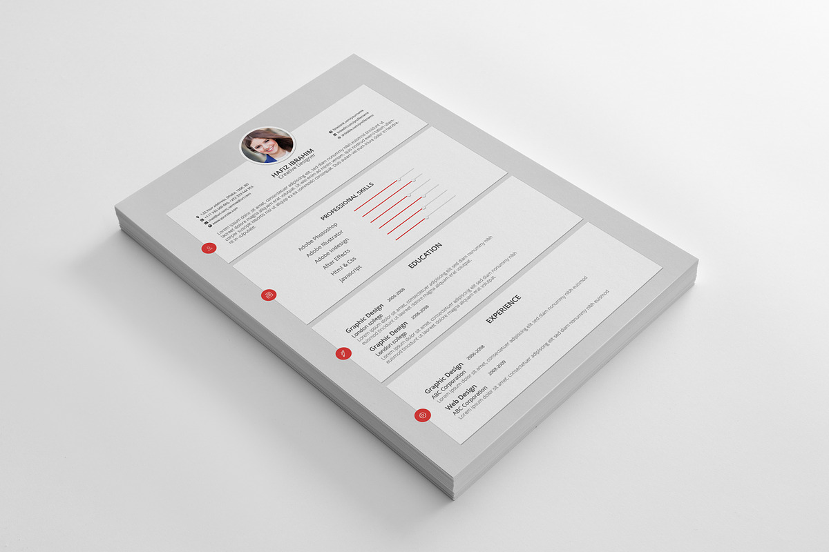 Flat Resume, a Resume Template by Graphicalark (Photo 2 of 4)
