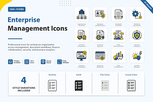 Enterprise Management Icons, an Outline Icon by vexper