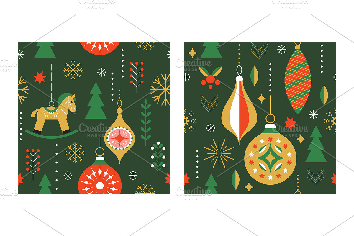 Christmas Vector Elements for Cards, a Seasonal Illustration by lenlis (Photo 4 of 6)