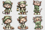 Whimsical St Patrick’s Day Cat PNG, an Illustration by DreamCafeArt (Thumbnail 7 of 7)