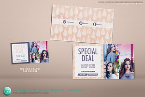 3.5x2 Business Card Raindrops PSD