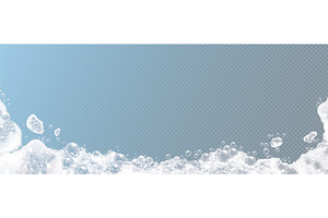 White soap foam border