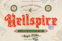 Hellspire Blackletter Fonts + Bonus