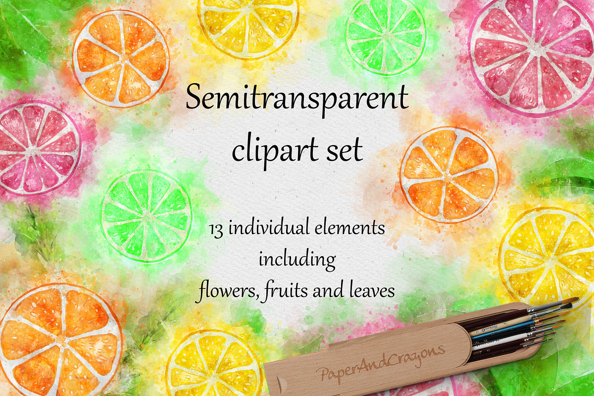 Mediterranean Summer Citrus Watercol, an Illustration by PaperAndCrayons (Photo 2 of 5)