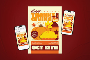 Thanksgiving Day Event Flyer Set, a Flyer Template by The Good Store