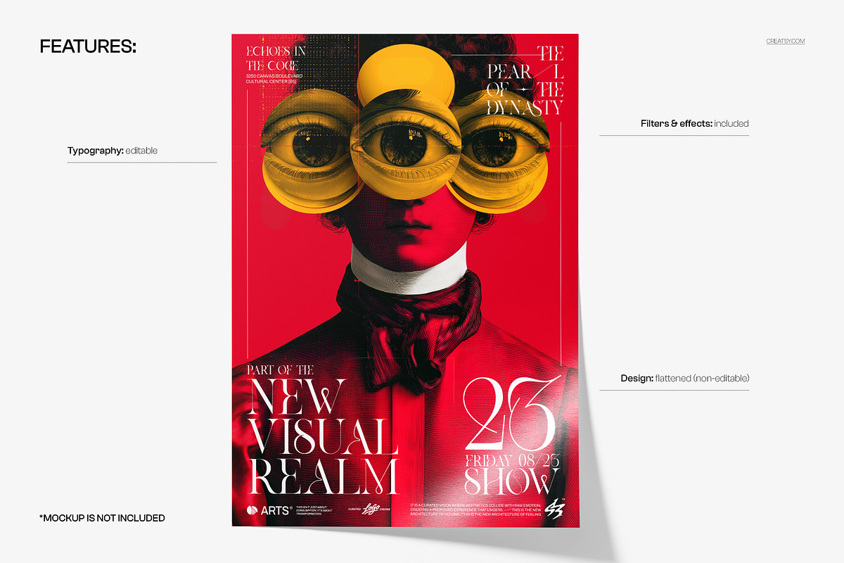 Fragmented Exhibit Poster Template, a Poster Template by creatsy5 (Photo 2 of 4)