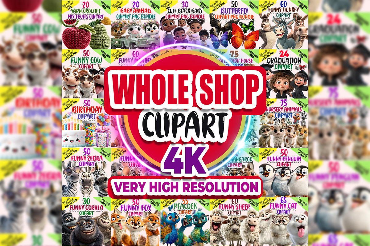 Whole Shop 4K Clipart Bundle, an Object Graphic by M9 Design (Photo 1 of 9)
