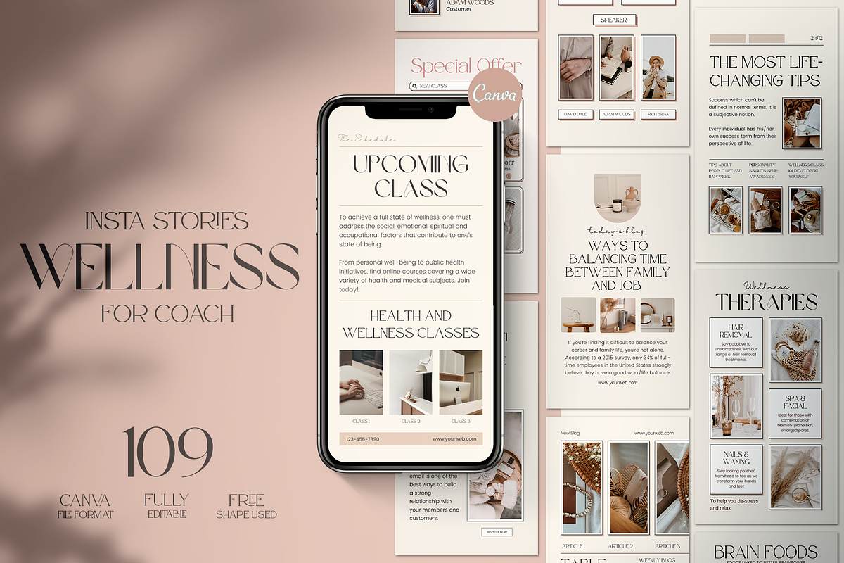 Instagram Wellness for Coach CANVA, a Social Media Template by Analogi Studio (Photo 18 of 26)
