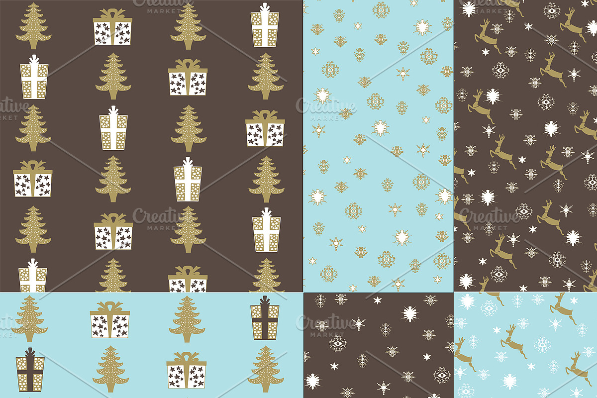 Hand-Sketched Holiday Digital Papers preview 5