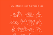 Hand Mudras Yoga Vector set, a Healthcare Illustration by Allaxel Studio (Thumbnail 4 of 5)