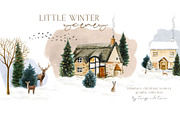 Watercolor Christmas Scenes, an Animal Illustration by Twigs and Twine (Thumbnail 13 of 15)