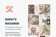 Social Media Templates for Florist, a Social Media Template by SmallMakersContent (Thumbnail 2 of 6)