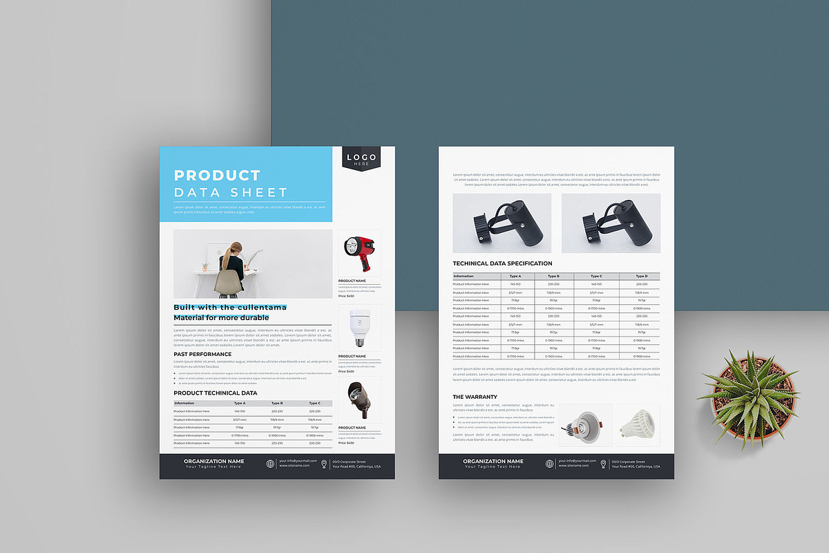 Product Data Sheet | Word & Indd, a Flyer Template by obayes (Photo 4 of 7)