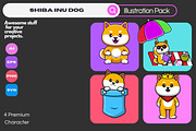 Cute Shiba Inu Dog Pack Cartoon, an Animal Illustration by Artstorystudio (Thumbnail 1 of 5)