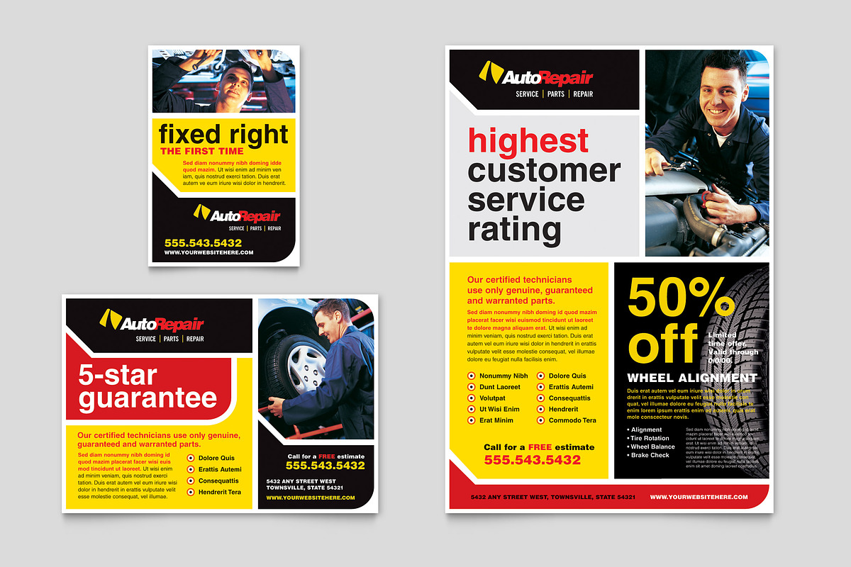 Auto Repair Shop Flyer Template, a Flyer Template by StockLayouts (Photo 3 of 3)