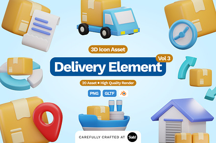 3D Delivery Element Vol 3, an Object 3D Model by SLAB! Design