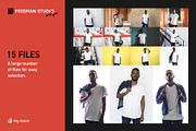 T-Shirt Mock-Up Set, a Shirt Mockup by Freeman Studio (Thumbnail 4 of 15)