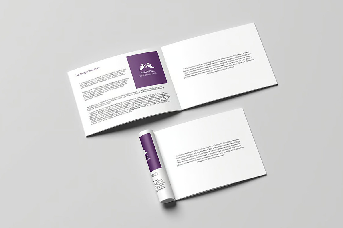 A4 Landscape Brochure Mockup, an Advertising Mockup by Hubzway (Photo 4 of 7)