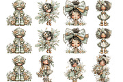 Whimsical Spring Girl Clipart, an Illustration by Designking (Thumbnail 3 of 5)