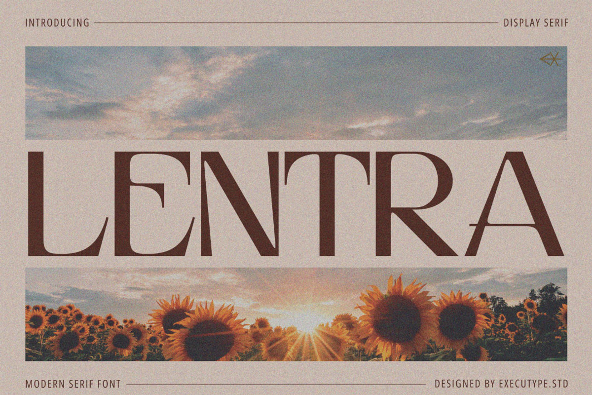 Lentra - Display Font, a Serif Font by executypeStudio (Photo 1 of 14)