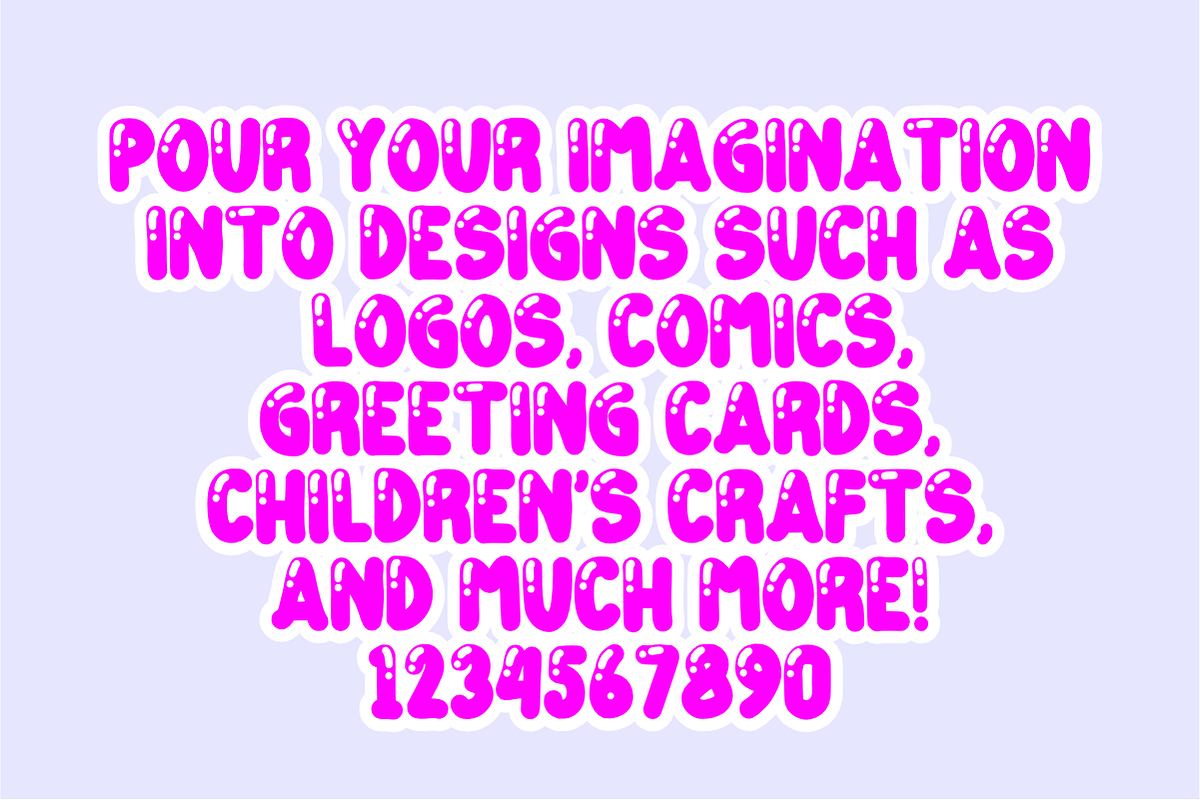 Tarala Bubble - Cute Bubble Font, a Handwritten Font by KiddoGlyphs Studio (Photo 4 of 5)