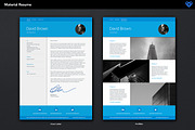 Material Resume Blue, a Resume Template by ikono.me (Thumbnail 3 of 5)