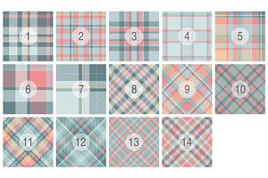 102 Plaid Patterns Soft & Pastel