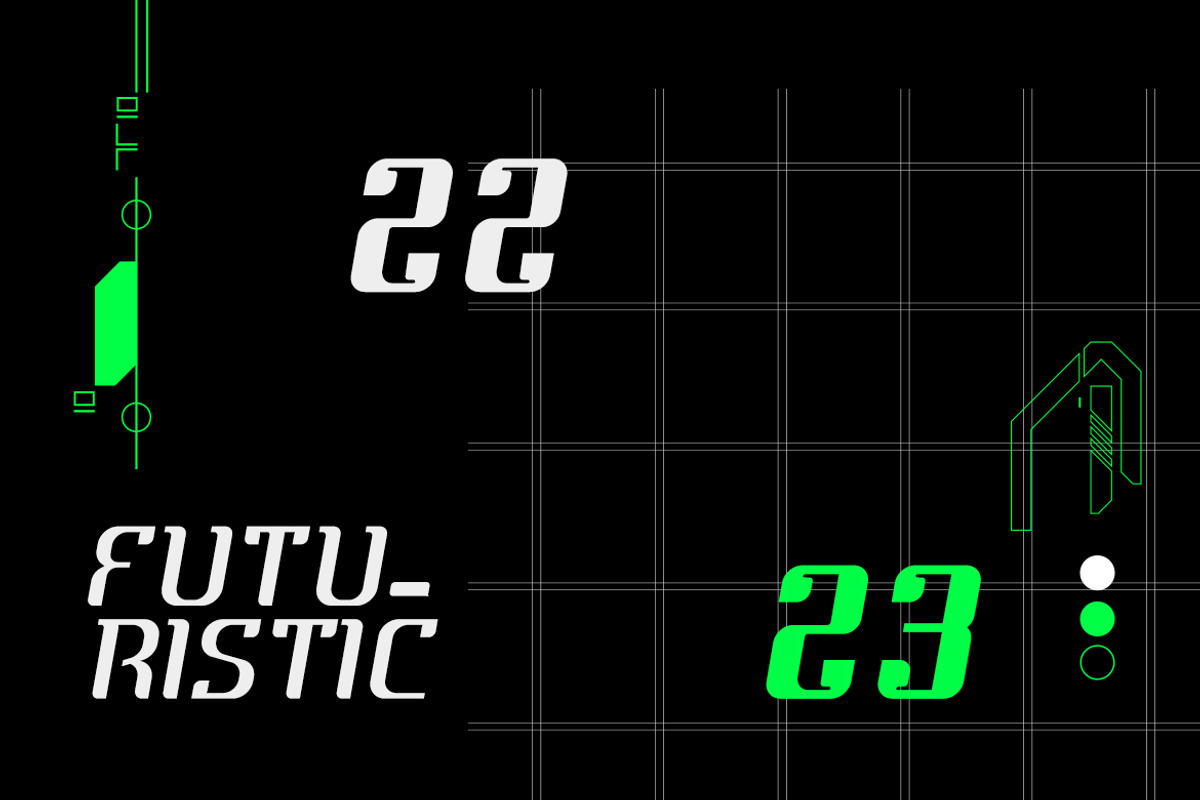 Cyberhouse Futuristic Display Font, a Serif Font by UICreative (Photo 8 of 13)